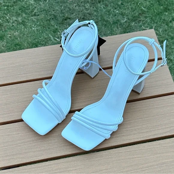 Forever 21 White Strappy Heels - Picture 5 of 10